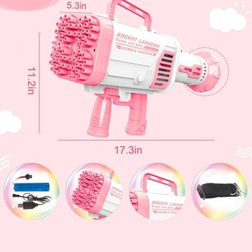 BUBBLE ПИСТОЛЕТ НАБОР BUBBLES 64 ОТВЕРСТИЯ