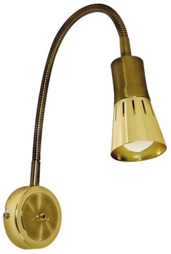 Lampa ścienna kinkiet 1X40W E14 R50 złoto patyna A