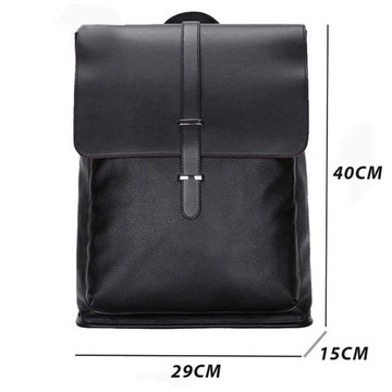 Dollcini, рюкзак мужской, мужской кожаный рюкзак для работы, для ноутбука, черный