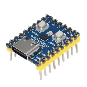 Waveshare RP2040 Zero Raspberry Pi Micropython lutowane