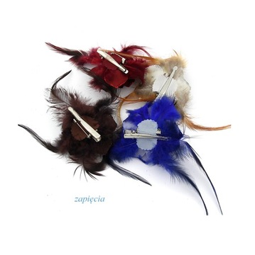 БРОШЬ CIN ROSE БЛЕСК ПЕРО БЕЖЕВАЯ