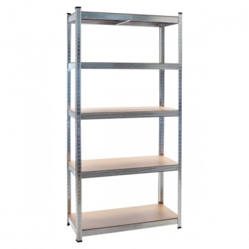 МЕТАЛЛИЧЕСКИЙ СТЕЛЛАЖ ДЛЯ ХРАНЕНИЯ 180 x 90 x 40 см СЕРЕБРЯНЫЙ