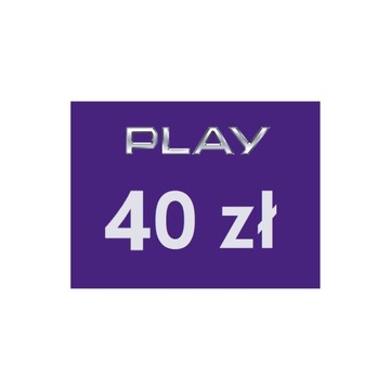 PLAY 40 zł Doładowanie - Kod tekstowy