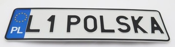 Tablica polska 390x90 mini +hologram