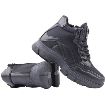 Sneakersy BUTY SPORTOWE DAMSKIE PLATFORMA czarne