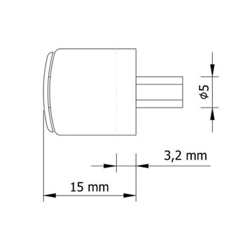 1x Опора для крепления к стеклянной полке 4-10 со штифтом