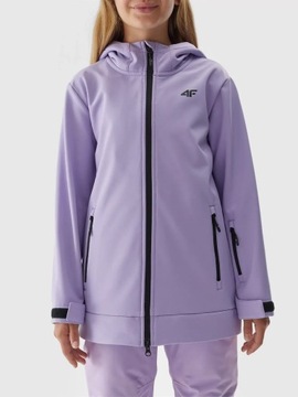 КУРТКА ИЗ СОФТШЕЛЛА С КАПЮШОНОМ ДЛЯ ДЕВОЧЕК 4F AW23F153