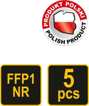 MASKA OCHRONNA FILTRUJĄCA Z ZAWOREM FFP1/KZ 5szt