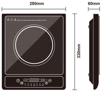 ПЕРЕНОСНАЯ ИНДУКЦИОННАЯ ПЛИТА С ОДНОЙ ГОРЕЛКОЙ 2000 ВТ