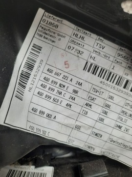 Обивка панели двери задней левой, Audi A6 C7 MATERIA