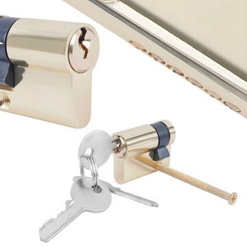 ЦИЛИНДР ОДНОСТОРОННИЙ ДВЕРНОЙ ЛАТУНЬ A&B 9/30 ЦИЛИНДР С 3 КЛЮЧАМИ