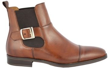 КОЖАНЫЕ ТУФЛИ МУЖСКИЕ КОРИЧНЕВЫЕ 40 26,5 см МУЖСКИЕ