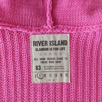 River Island sweterek damski z kapturem roz. 34 nowy bez metki