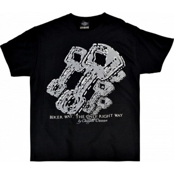 KOSZULKA MOTOCYKLISTY T-SHIRT TŁOKI BIKER WAY r L