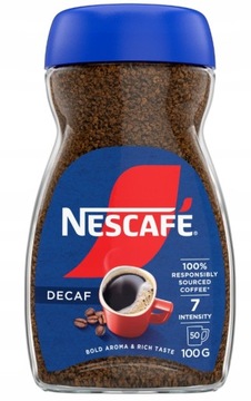 Nescafé Decaf Bezkofeinowa kawa rozpuszczalna 100g