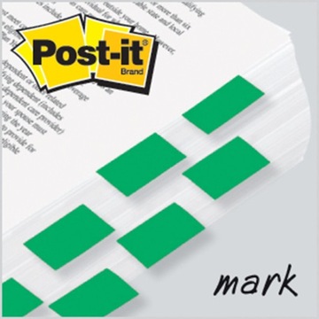 Таблички для индексации Post-it, зеленые, 50 шт.