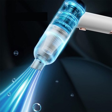 Ручной автомобильный пылесос, мощный, беспроводной, без мешка, 37 Вт, с фильтром