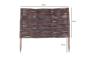 Palisada wiklinowa H30 - L50 płotek z wikliny