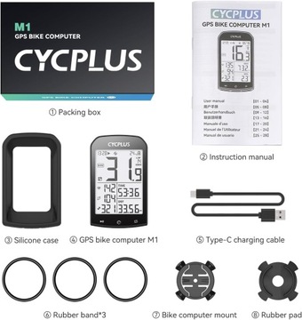 Беспроводной велокомпьютер Cycplus M1: GPS ANT+ Cadence Power