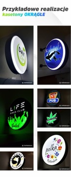 Рекламный световой короб светодиодный круглый, 1-сторонний, 75 см