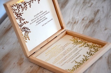 Приглашение на свадьбу для родителей в коробке ЗОЛОТО 32