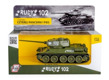 Czołg T-34-85 RUDY 102 MODEL KOLEKC JONERSKI 1:43 DAFFI