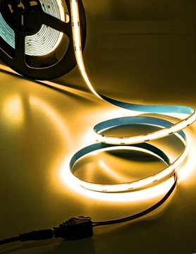 Неоновая светодиодная лента COB 12В Холодная 5м Однородная