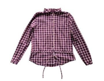 Koszula damska bawełniana H&M 34,XS wzór w kratkę