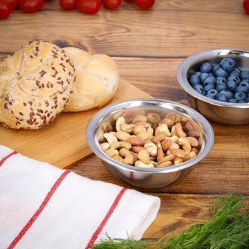 Миска СТАЛЬНАЯ для соуса, дипа, соусника, закусок, гарниров, сервировки, 4 шт.