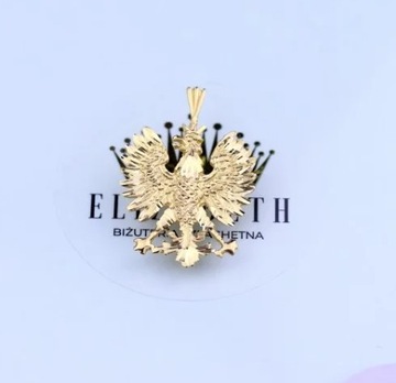ZŁOTA ZAWIESZKA NA ŁAŃCUSZEK PRZEWIESZKA ZŁOTO 585 ORZEŁ PATRIOTYCZNA