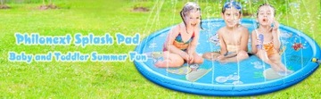 Basen dla dzieci Brodzik Mata Zraszająca Wodna z Fontanną dla Dzieci 170cm