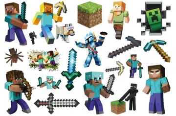 TATUAŻE DLA DZIECI MINECRAFT URODZINY CG341