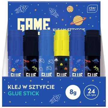 INTERDRUK Klej w sztyfcie 8 gramów Game Over
