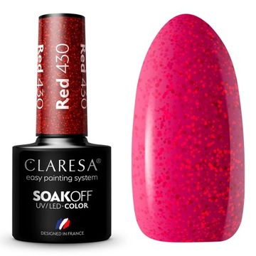 Lakier do Paznokci Hybrydowy Claresa Red 430