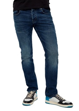 Spodnie męskie s.Oliver Jeans niebieski Slim Fit - 33/32