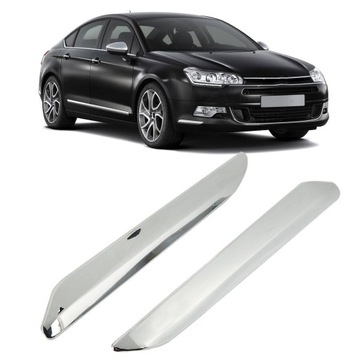 ХРОМИРОВАННАЯ НАКЛАДКА НА БАМПЕР CITROEN C5 X7, 2 ШТ.