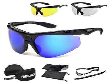 OKULARY ROWEROWE PRZECIWSŁONECZNE Z WYMIENNYMI SZKŁAMI ARCTICA S-30E UV400