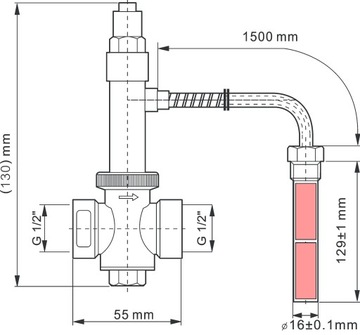 Термопредохранительный клапан 95°C Камин и центральное отопление
