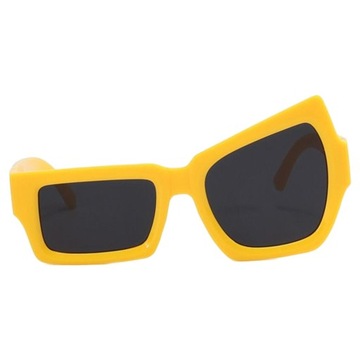 Okulary przeciwsłoneczne, vintage asymetryczne unisex Nowość
