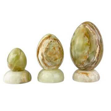 Декоративное яйцо КРАСИВЫЙ натуральный камень СРЕДНЯЯ 7см статуэтка из пакистанского оникса