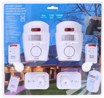 2x ALARM Z CZUJNIKAMI RUCHU + 2x PILOT GRUNDIG