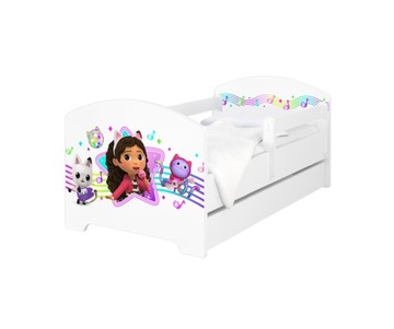 Łóżko dziecięce BABY BOO OSKAR 160X80 + materac + szuflada KOCI DOMEK GABI
