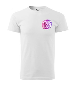 Koszulka męska tshirt z NADRUKIEM logo z dowolną kolorową grafiką 129