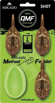 KOSZYKI DO METODY KOSZYCZKI METHOD FEEDER SHOT Q.M.F. SET L 3x40g + FOREMKA