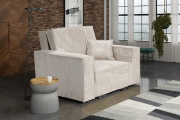 welurowy fotel sofa VIGA I STAR jedynka otwierana