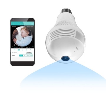 IP-камера Wi-Fi-мониторинг 360° в светодиодной аудиолампе LIVE BULB