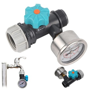 NAWADNIANIE OGRODU ZAWÓR REDUKTOR CIŚNIENIA WODY 3/4 Z MANOMETREM REGULATOR