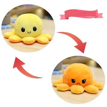 Двусторонняя плюшевая кукла-осьминог XXL 40см R&B