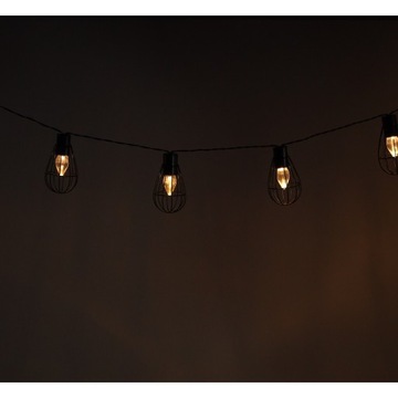 СОЛНЕЧНЫЕ САДОВЫЕ ЛАМПЫ ДЛЯ БАЛКОНА ТЕРРАСЫ GIRLANDA LOFT 10LED ЛАМПОЧКИ