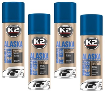 K2 ALASKA 250ml ODMRAŻACZ DO SZYB SAMOCHODOWYCH rozpuszcza lód szron